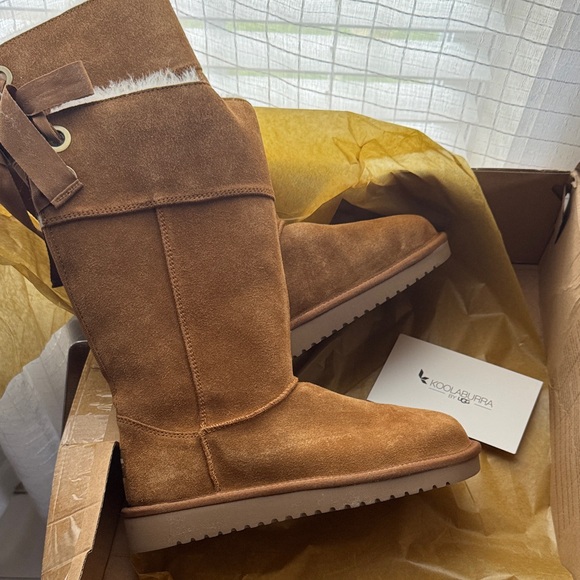Koolaburra Shoes - Koolaburra Chestnut Suede Mid-Calf Winter Boot
